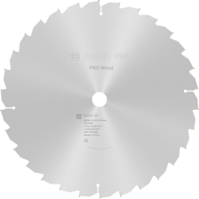 Hoja de sierra circular Bosch PRO Wood de 406 mm para cortar madera.